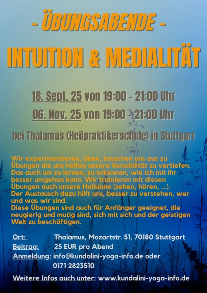 Intuition und Medialität Workshop Stuttgart